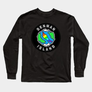 Denman Island on Planet Earth with Rainbow Vibes - Denman Island Long Sleeve T-Shirt